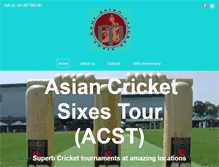 Tablet Screenshot of cricketsixes.com